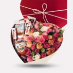 Heart Shape Flowers Box