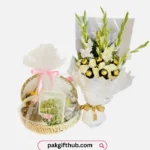 A Bouquet of Healing Flowers & Fruit Basket