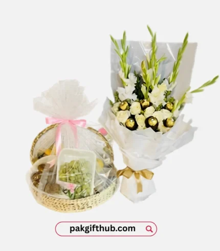 A Bouquet of Healing Flowers & Fruit Basket