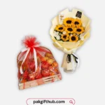 Get Well Soon Gift – Fruit Basket with Sunflower Bouquet