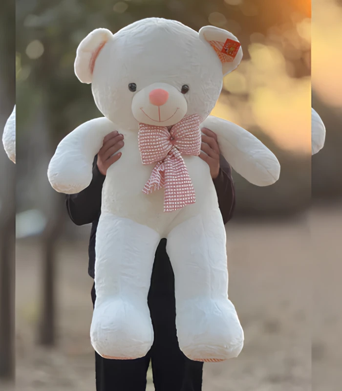 Premium 3ft White Teddy Bear Valentines Special Edition (2)
