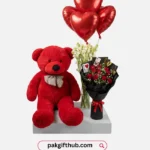 Fresh Red Rose Teddy Bouquet– same day delivery in Islamabad, Lahore and Karachi by PakGiftHub